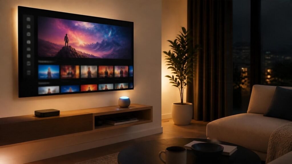 Living con un televisor encendido (imagen ilustrativa)